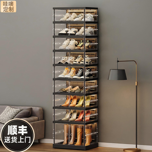 Transparent shoe cabinet