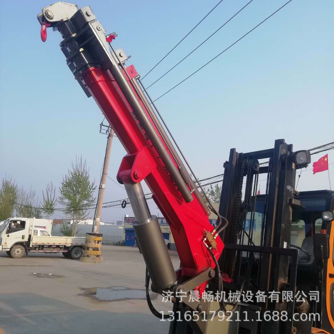 叉车动力行走飞臂吊 3吨5吨叉车吊现货改装飞臂吊加赠吊篮闪发货