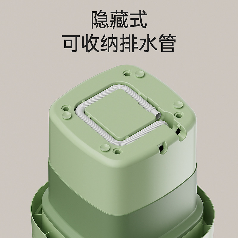 Cruz-frontera plegable lavadora hogar lavado automático integrado dormitorio viajes esenciales ropa interior calcetines lavadora