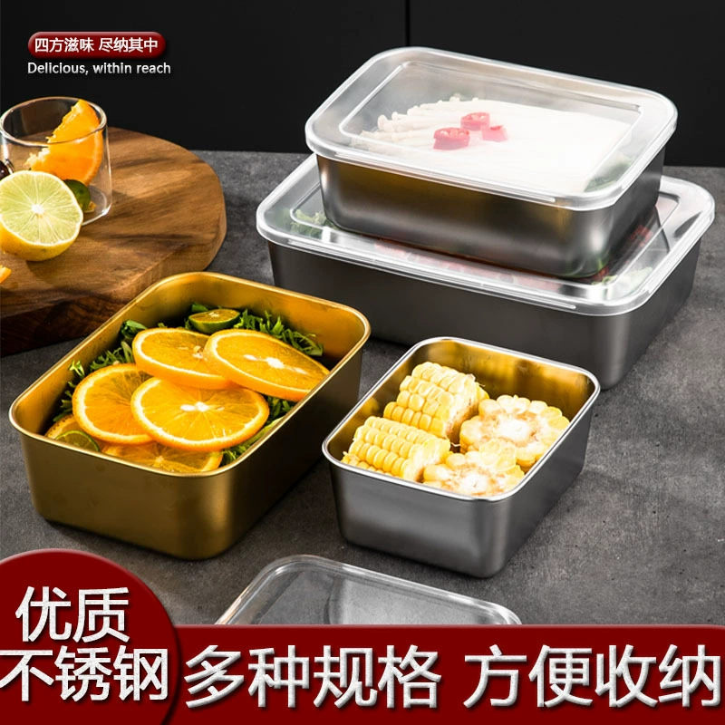 Fruit storage box stainless steel for home use, lunch box
