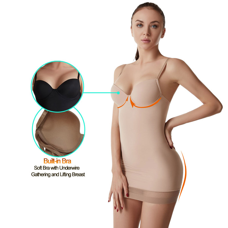 Women's postpartum body shaping skirt, tummy control, body shaping jumpsuit, slimming tummy control, waist control, adjustable bottoming skirt with bra