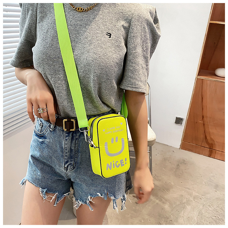 Fashion Fluorescent Color Letter Messenger Small Square Bag display picture 31