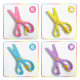 Macaron color plastic handmade scissors rebound labor-saving not hurt hands children handmade DIY student safety paper cutting