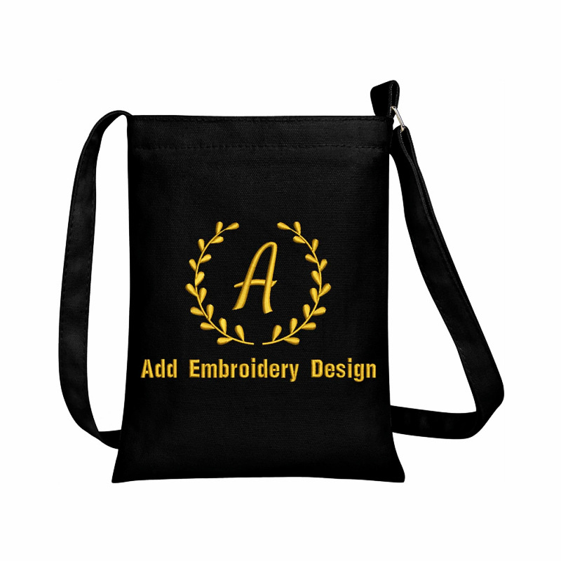 大容量diy创意托特帆布包刺绣字母图案logo学生购物手提帆布袋