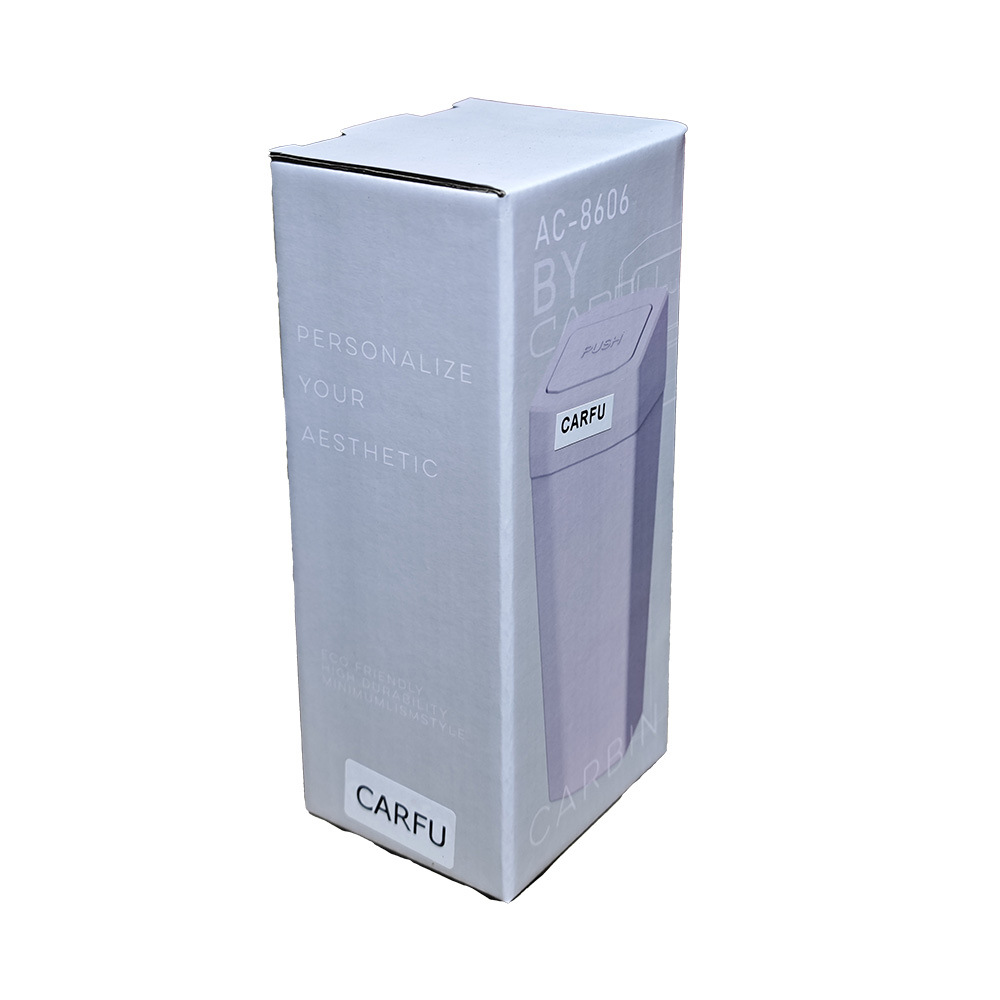 Car Trash Can with Lid, Multifunctional Car-Mounted Press-Type Storage Box, Household Desktop Storage Box, Portable Trash Can