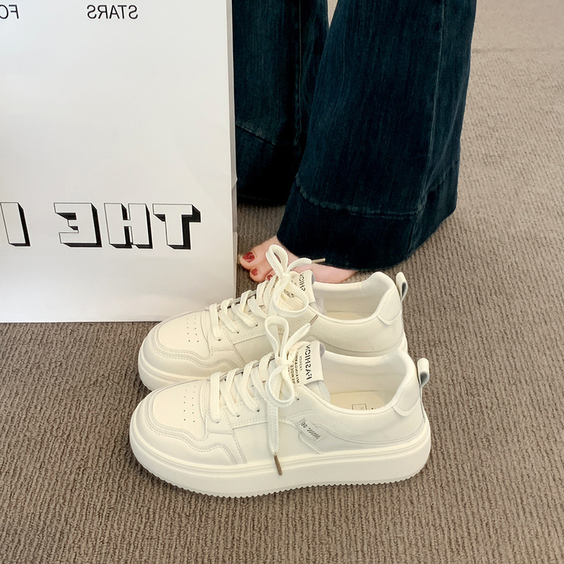 厚底小白鞋女款2025新款季女鞋子学院风纯白运动鞋休闲鞋学生板鞋|undefined
