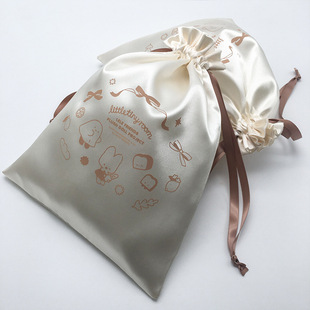 Factory Direct Sale Imitation Satin Bundle Pocket Jewelry Bag Drawstring Bag Storage Bag Packaging Bag Printable logo