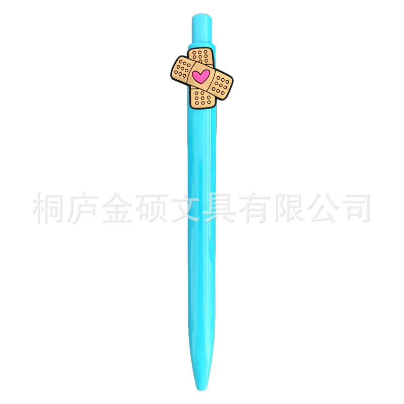 外贸护士笔简约创意纯色糖果色软质卡通圆珠笔黑笔可爱按动笔医生|undefined