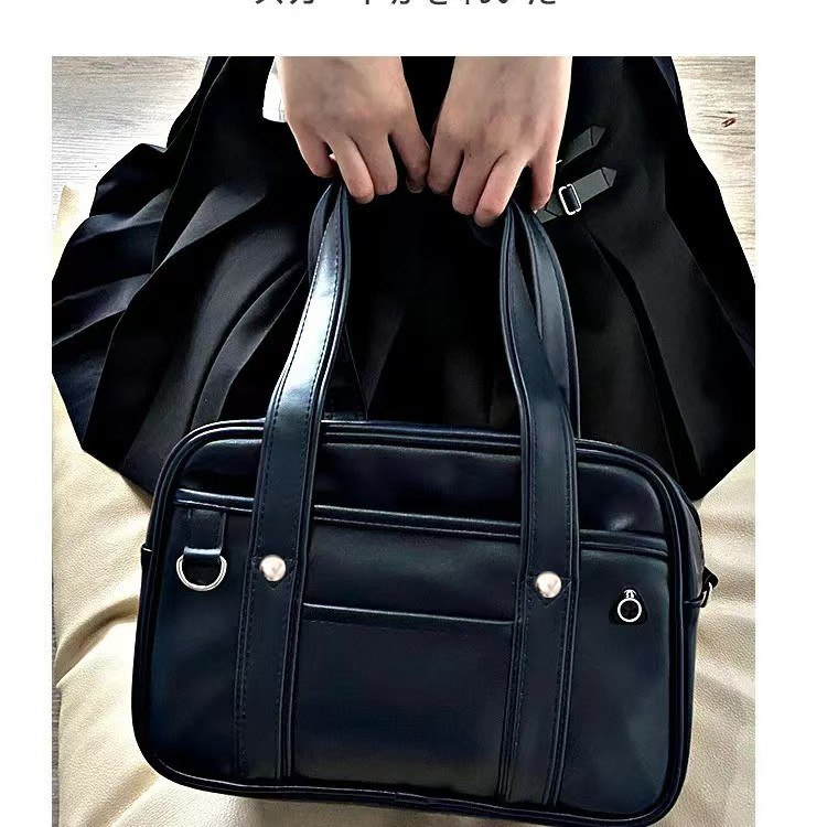Estudiantes japoneses JK bolsas de mano PU uniformes bolsas de hombro medio cómic ocio versátil bolsas de estilo académico