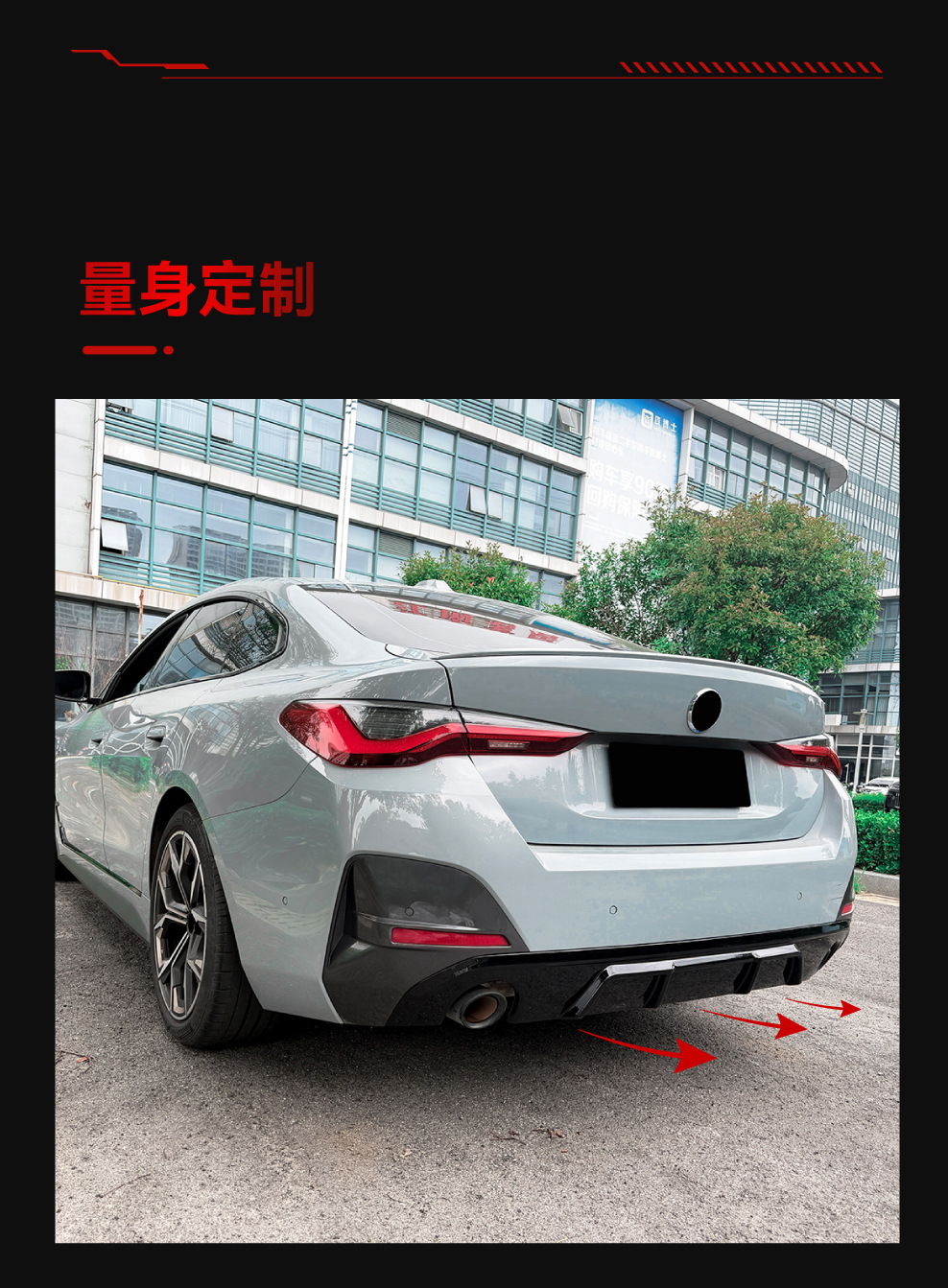Applicable to 2020+ Bmw 4 Series G26 m Sport Mp Model Rear Lip Spoiler Cross-Border Modification Parts