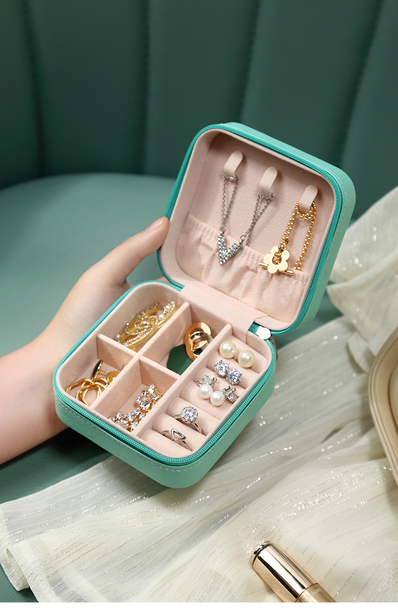 Fashion Solid Color Pu Leather Jewelry Boxes display picture 1