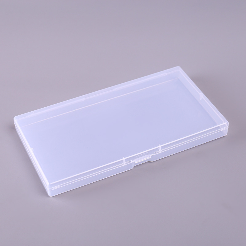 Venta caliente 5 piezas de joyería rectangular transparente con tapa, embalaje, caja de plástico, piezas de caja de almacenamiento de herramientas, caja vacía de PP al por mayor