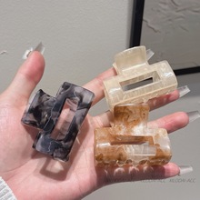 醋酸材质简约水墨亚克力发夹后脑勺抓夹慵懒风复古发抓头饰发卡女