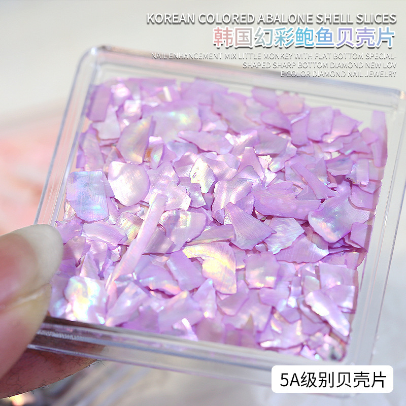 New color natural ultra-thin shell piece nail jewelry wholesale irregular abalone fragment diy nail decoration