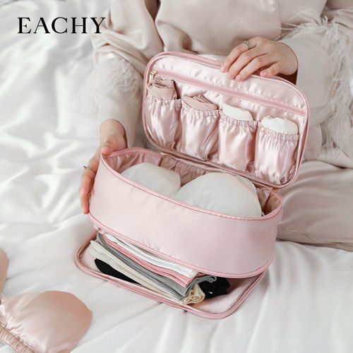 IYR7 Travel Storage Bag Underwear and Pajama Organizer Bag Portable Business Trip Zippered Luggage Waterproof Organizing and Dividing