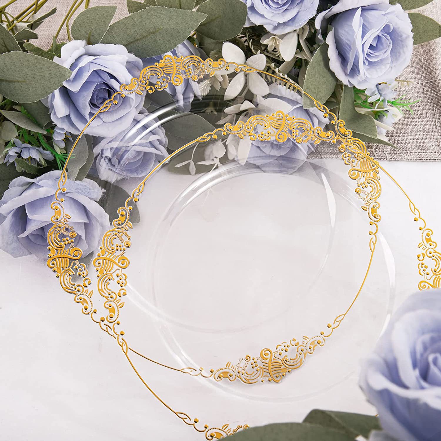 7.5인치 19cm 투명 핫 스탬핑 가장자리 용 패턴 엠보싱 플레이트 1개