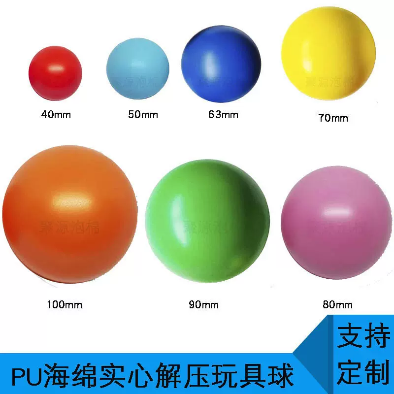 PU发泡实心光面海绵压力球聚氨酯高弹泡沫解压发泄玩具减压球