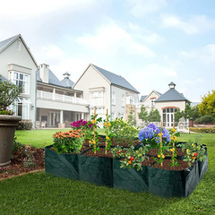 Amazon four-quadrant square potato planting bag, pe grid planting bag, flower pot container seedling growth bag