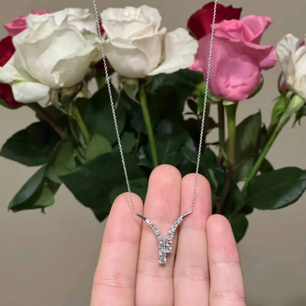 Elegante Diamantkette Für Damen - Funkelndes Halsschmuck-accessoire_voghion.com
