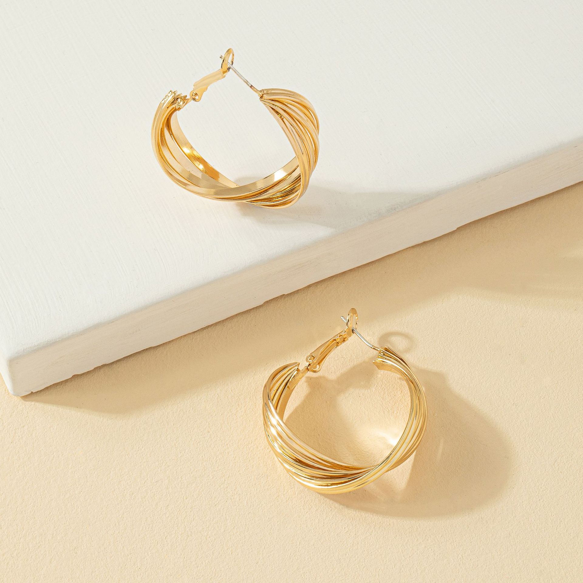 20g Weight Earrings Classification Daily Occasion Alloy Material Fashion Geometric Alloy Plating Earrings
