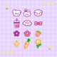 Cute Animal Cartoon Embroidery Sticker Mini Bear Little Rabbit Puppy Clouds Rabbit Year Doll Decorative Cloth Sticker Self-adhesive