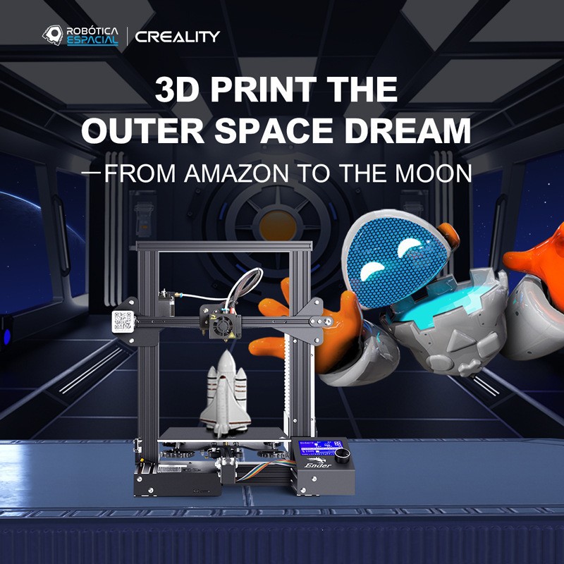 创想三维 高精度教培教学专用3D打印机工业级太空机器人Ender-3
