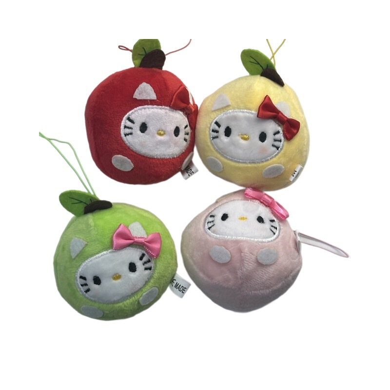 可爱苹果KT猫公仔小挂件三丽鸥hellokitty挂件毛绒公仔钥匙扣挂饰|undefined