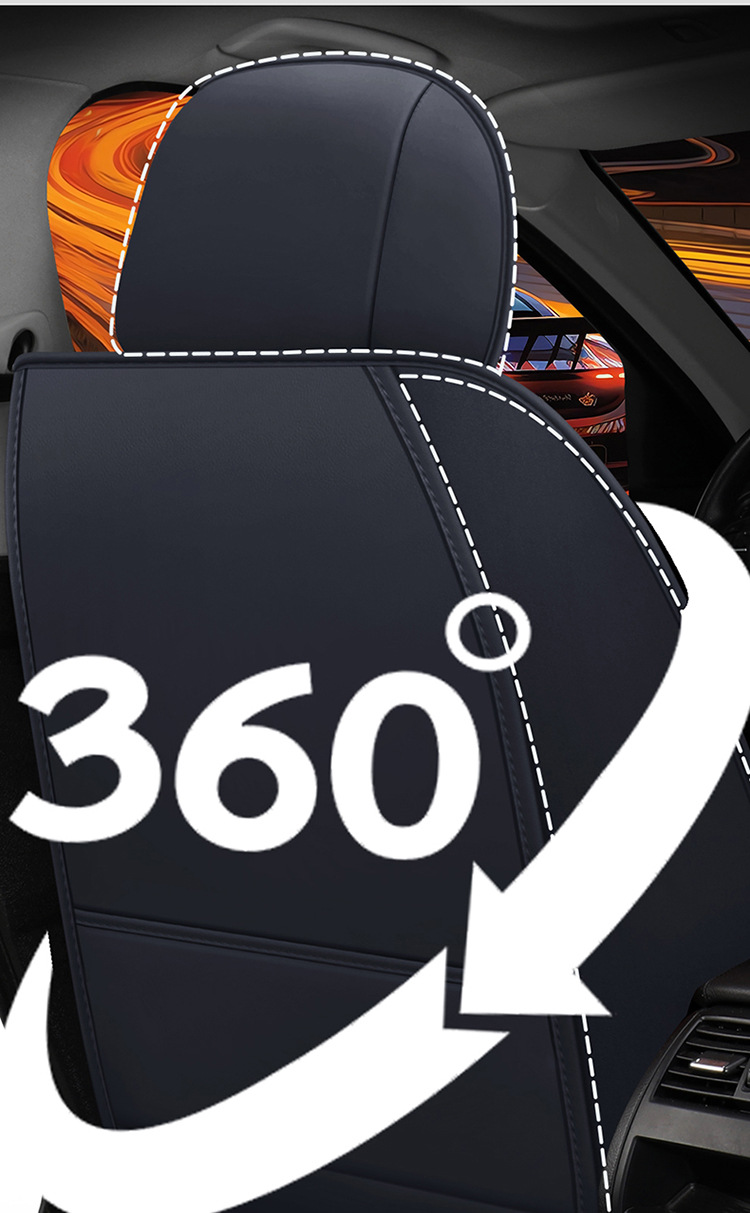 Cross-Border Car Seat Cushion New Four-Season Universal Goat Horn Full Leather All-Inclusive Breathable and Stain-Resistant Five-Seat Seat Cover