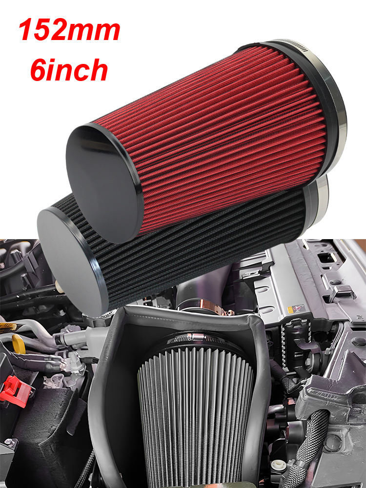Car High-Flow Air Intake Modification Mushroom Head 150mm Air Filter Mushroom Head Universal Air Filter 6Inch