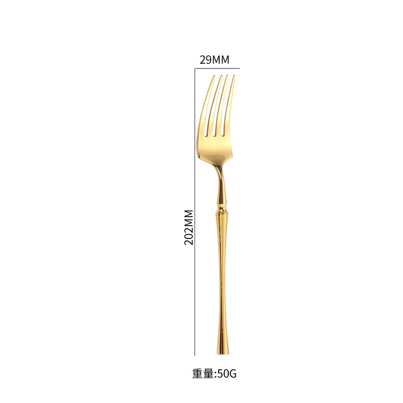 304 cubiertos de acero inoxidable estilo grueso pequeño cintura carne cuchillo tenedor cuchara postre café tenedor tenedor de fruta tenedor