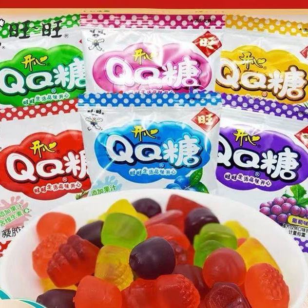 Пакет сладостей 旺旺 QQ Candy апельсиновый вкус клубничный вкус персиковый вкус личи вкус 6 кг за коробку