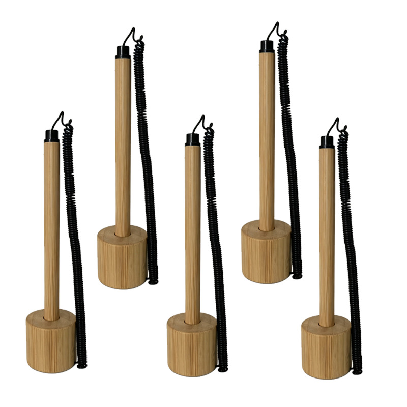 New bamboo desk pen for business, office, bank, hospital reception desk, anti-loss pen, writes smoothly without ink interruptions, signature pen