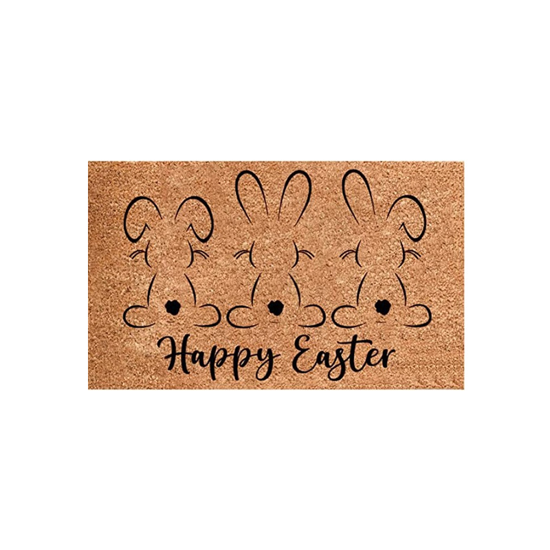 American Letter Rabbit Theme Carpet Non-slip Entrance Door Mat Water Absorbent Bathroom Kitchen Entrance Mat