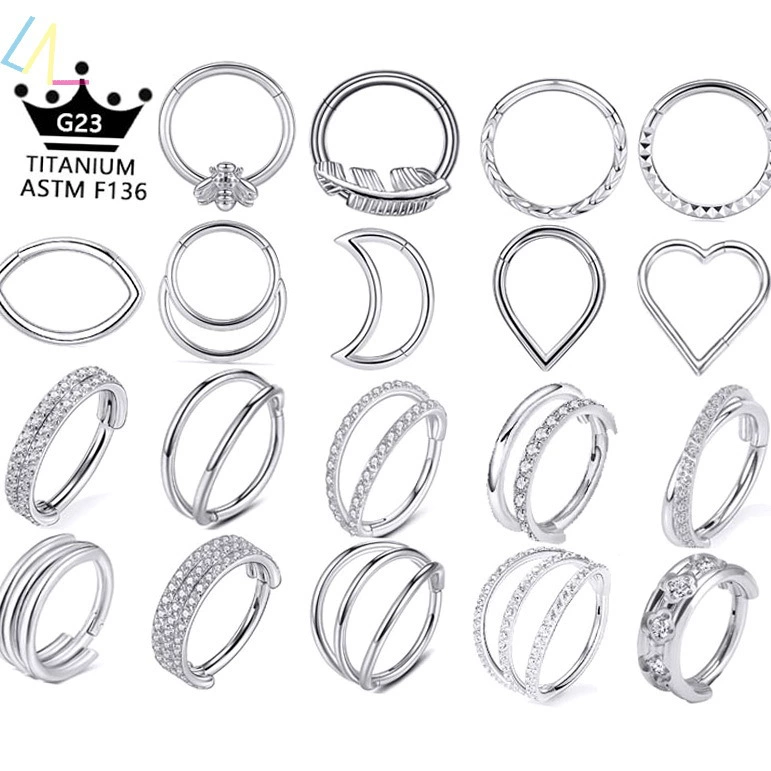 Кольца для носа в форме змеи, пчелы и сердца, пирсинг септума, обруч, шпильки для носа