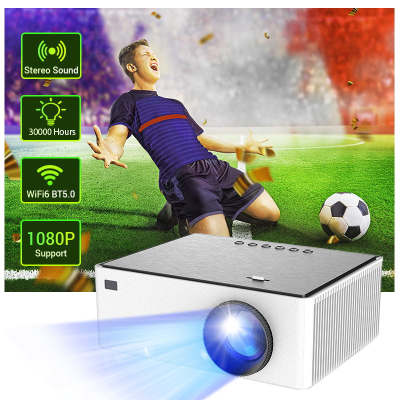 New Cross-Border Portable Projector Home Micro 4K High-Definition 1080P Mobile Phone Wifi Same-Screen Small Projector