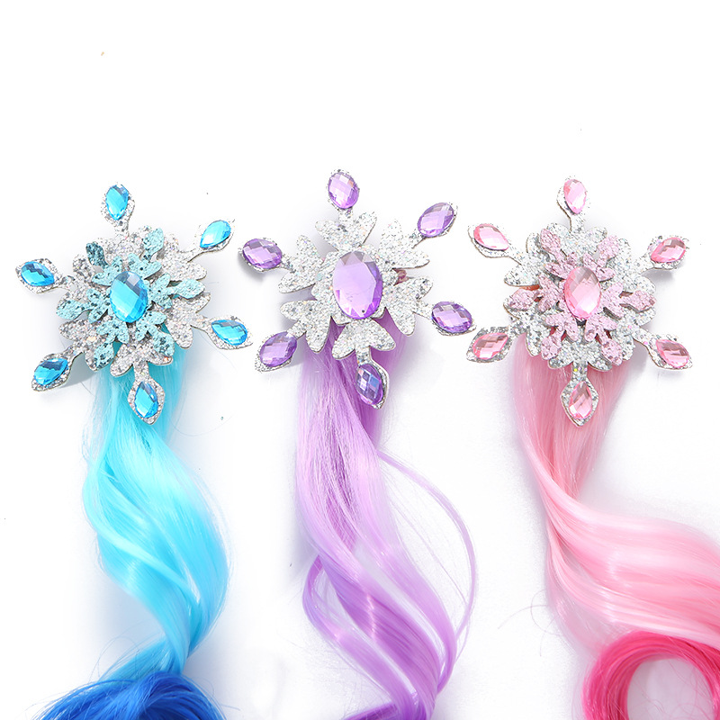 50g Weight Hair Clip Hair Accessories Type 1 Piece Quantity Holiday, Travel Occasion high temperature wire Material Snowflake Pattern Kid'S Gender Diamond Design Princess Style Princess Kid'S Snowflake High Temperature Wire Diamond Hair Clip 6