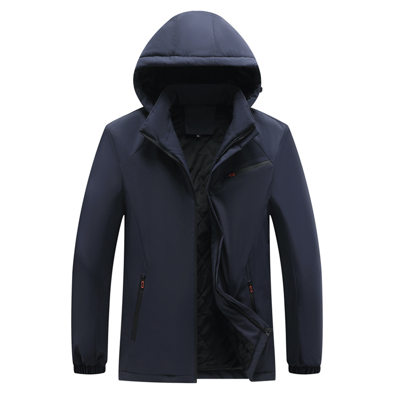 Al Aire Libre invierno más tamaño chaqueta de los hombres forrado de lana engrosada caliente extra grande a prueba de viento a prueba de lluvia de mediana edad y ancianos ropa de Montañismo