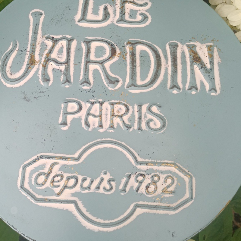 영어 편지 라운드 휴지통 블루