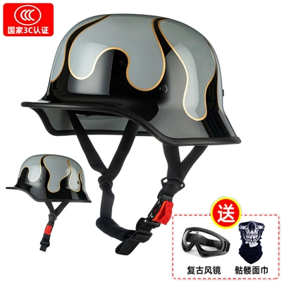 Motorcycles, Lightweight Four-Season Breathable Scoop — Motosiklet dəbilqələri - m-cement-gray-ruihuo-black-trend
