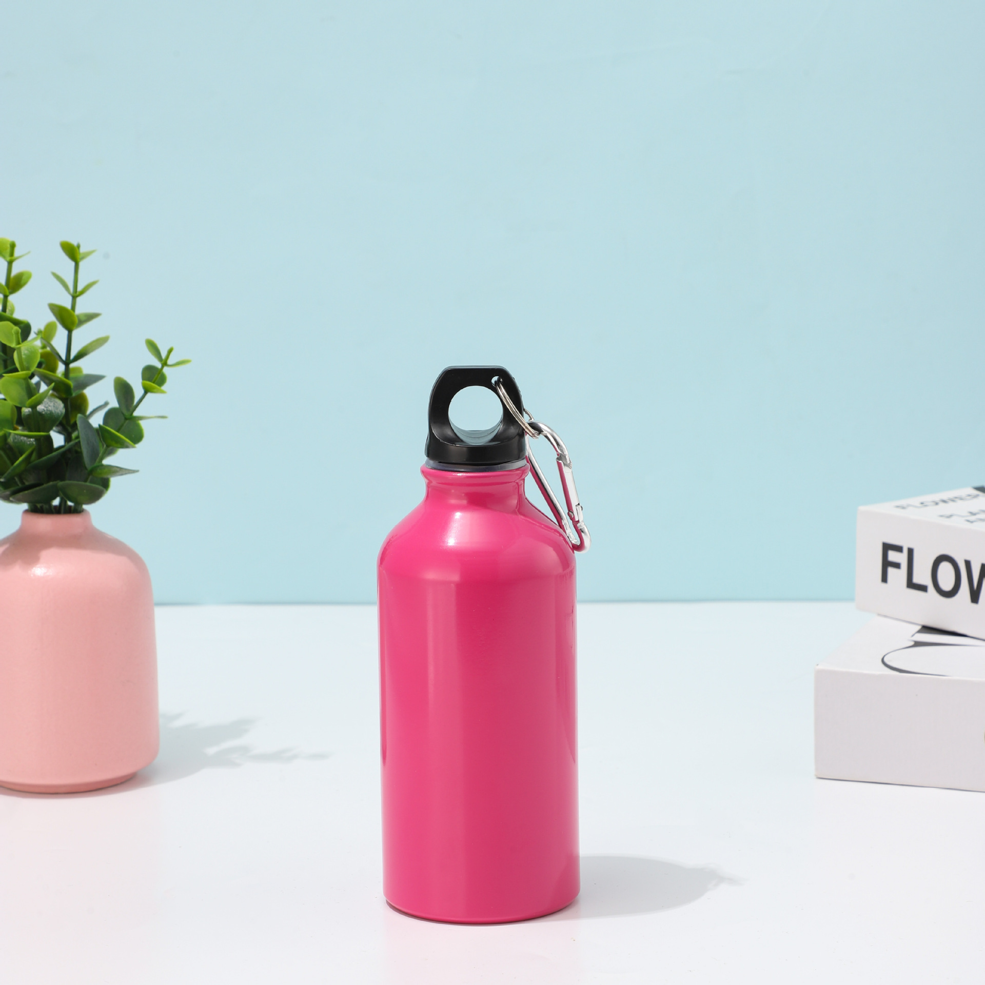 Nueva taza de aluminio de color sólido simple portátil hervidor de agua portátil con cuerda taza de aislamiento térmico de bicicleta al aire libre taza de agua deportiva image 17
