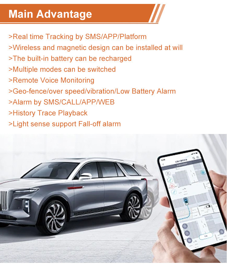 Mexican Spanish Cross-Border Product Gps Locator Multi-Language Anti-Theft Installation-Free Portable Smart Alarm