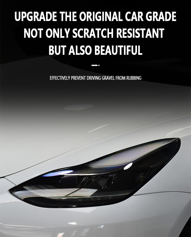 Foreign Trade Automotive Tpu Light Film Self-Healing Protection Anti-Scratch Car Headlight Color-Changing Film Tail Light Film Translucent Blackening