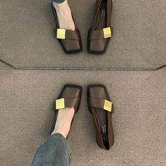 法式赫本风英伦小皮鞋女方头复古百搭防水台玛丽珍晚晚绝美单鞋