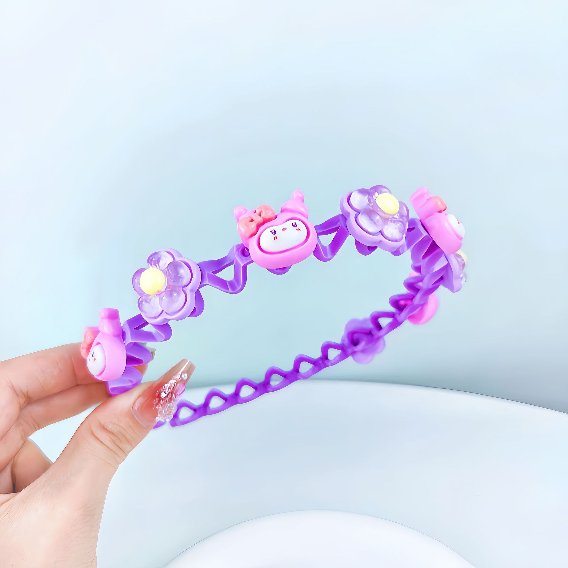 Niños 2024 nuevo Sanliou Kulomi no daña bandas de cabello niñas acabado de cabello roto artefacto niñas tarjetas lindas