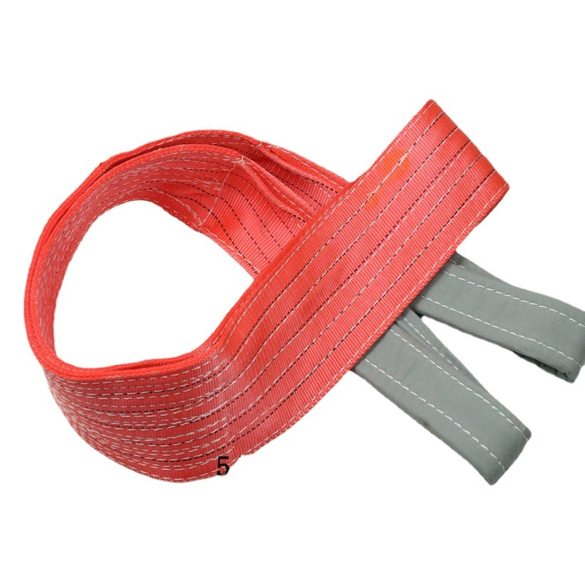 Национальный стандарт подъемный ремень утолщен полиэстер 3t5t10t50 тонн цветной подтяжки нейлон ремень прицепной ремень завод спот