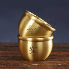 Manufacturer wholesale copper cylinder ornaments office creative ashtray gifts solid cornucopia gifts crafts