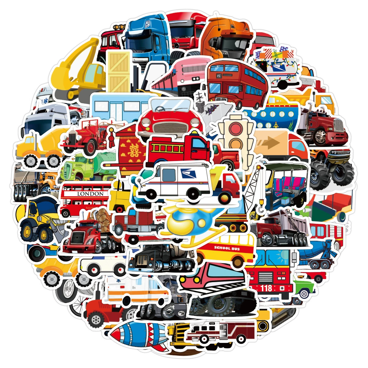 Children's cognitive cartoon sticker, suitcase, training, graffiti