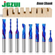 8柄直刀复合整体合金镀蓝开槽刀上旋下旋修边刀硬质合金木工铣刀