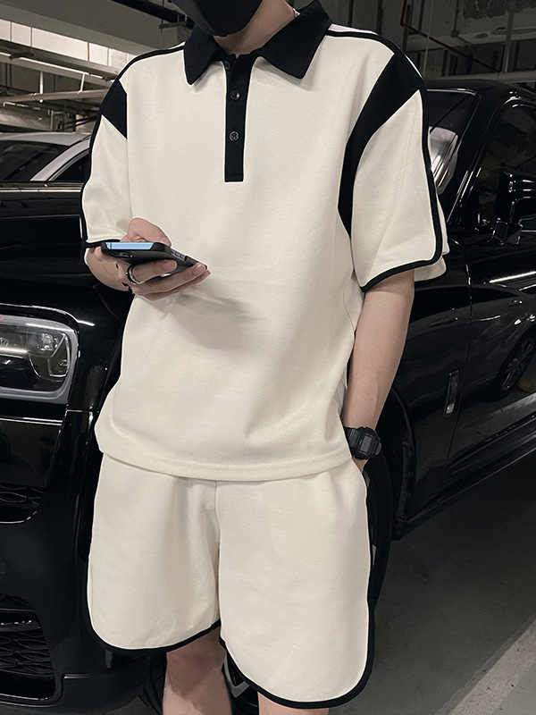 Casual sports suit men's summer thin 2024 new summer POLO shirt short sleeve shorts men's clothing with a set