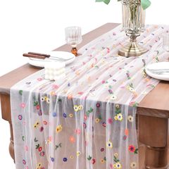 クロスボーダー新しいレーステーブルクロスカラフルな刺繍花ケーキ写真撮影の背景刺繍小道具布